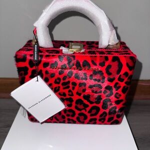 Brandon Blackwood Red Pony hair Trunk Bag
